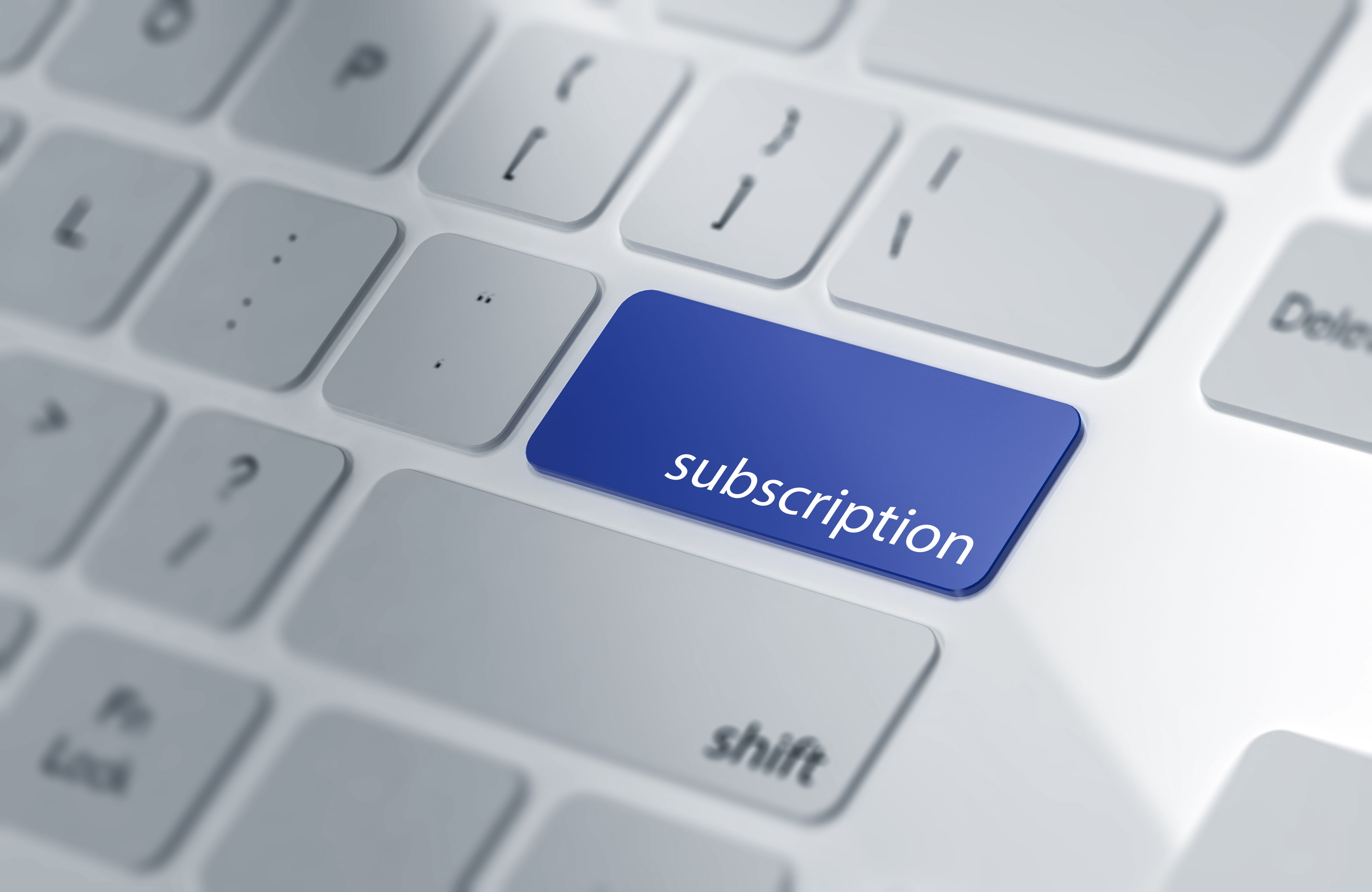 keyboard with a subscription button