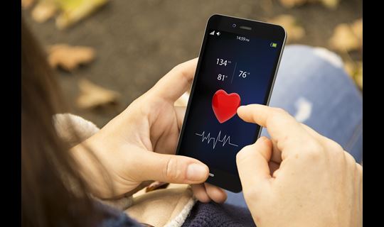 Heart on mobile phone
