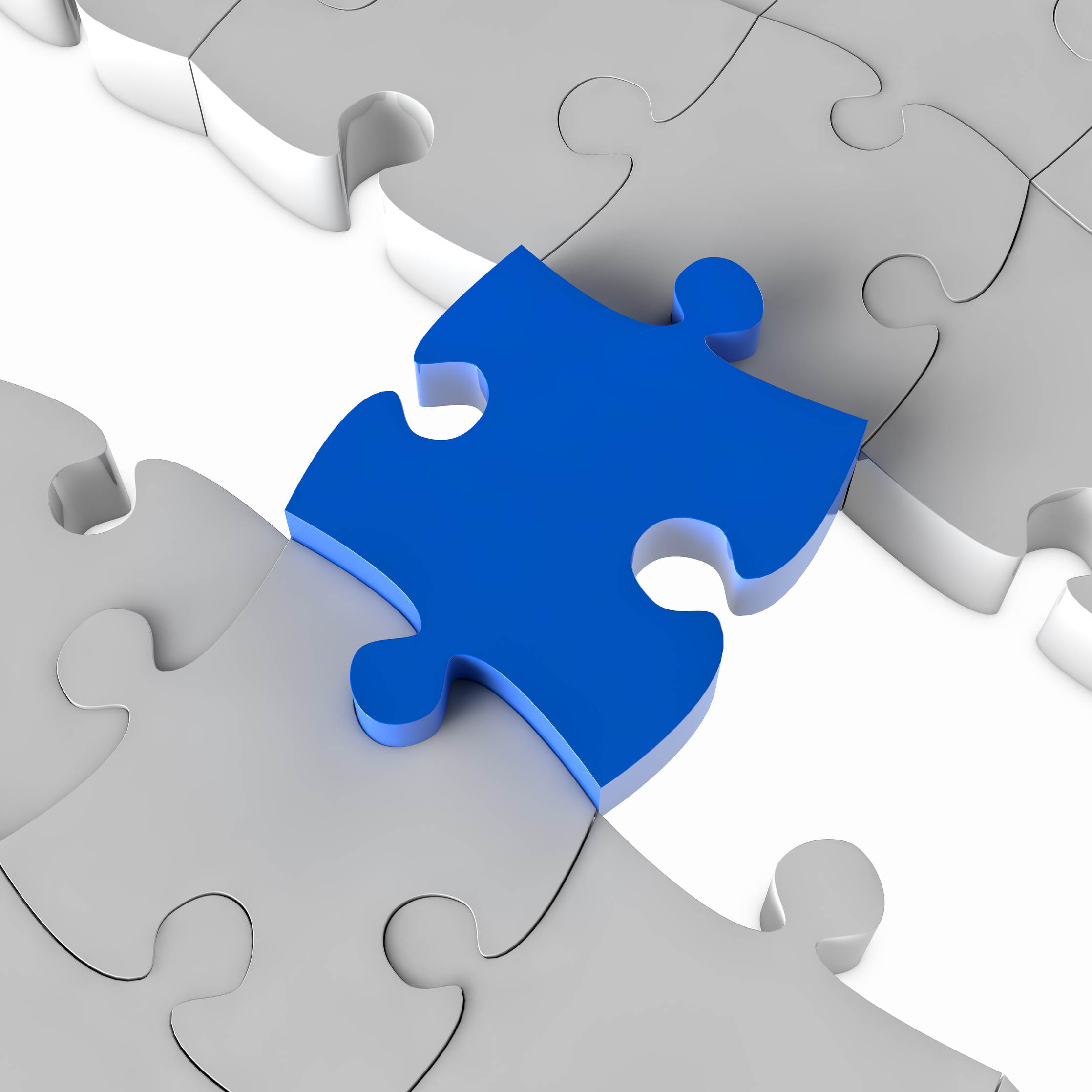 Blue puzzle piece