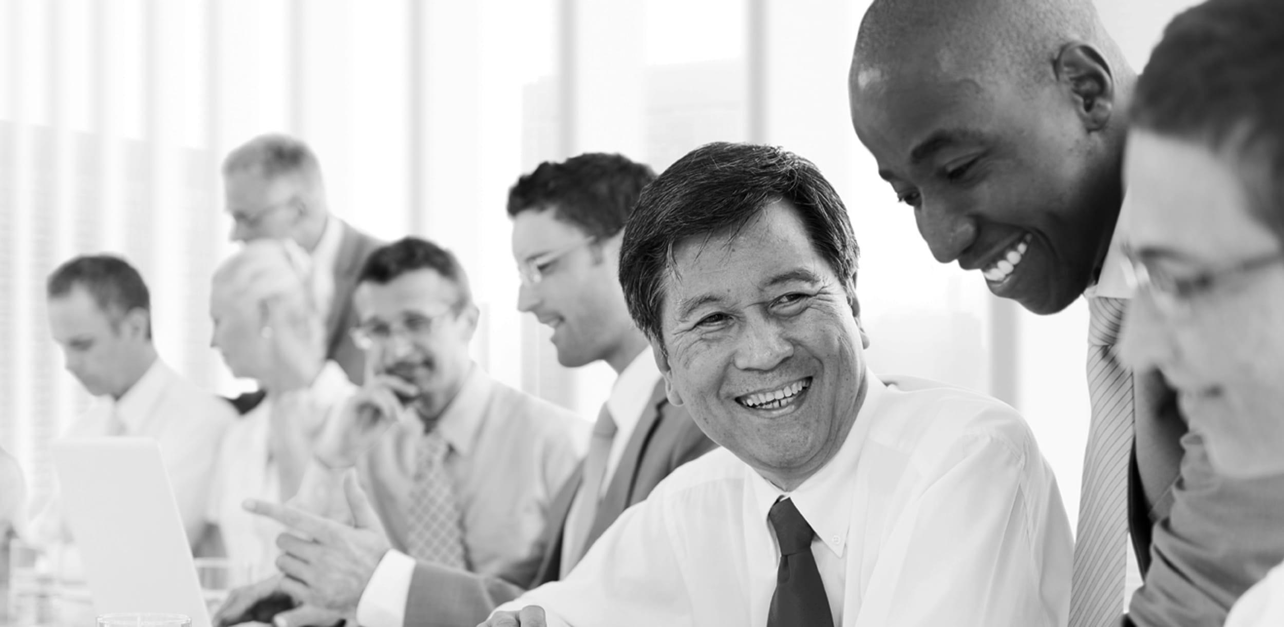 Many diverse people working together