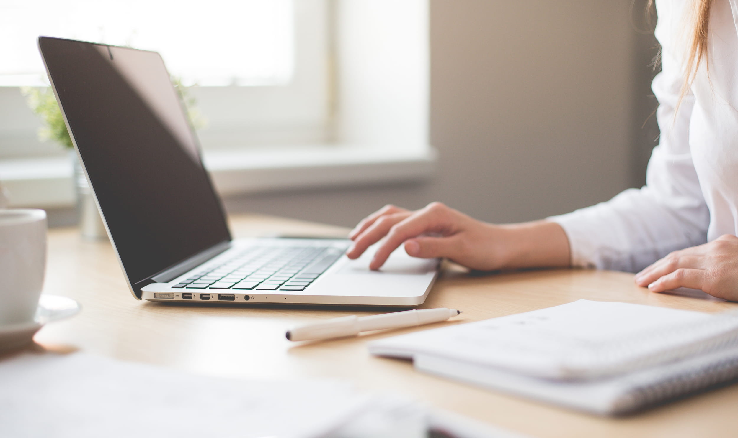 Woman on computer
