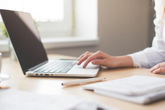 Woman on computer