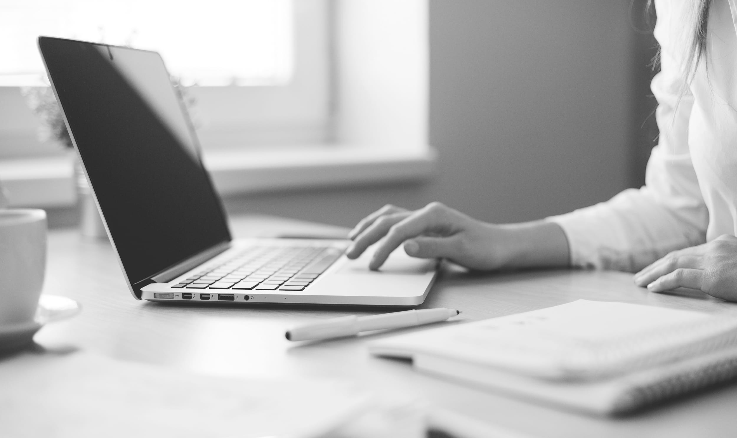 Woman on computer